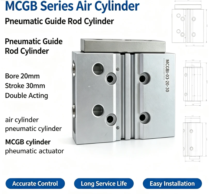 MCGB-03-20-50 Mini Twin-Guide Pneumatic Cylinder price